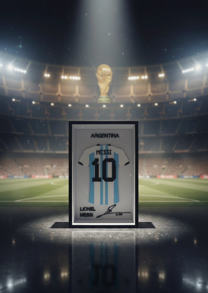Lionel Messi World Champion Journey Frame